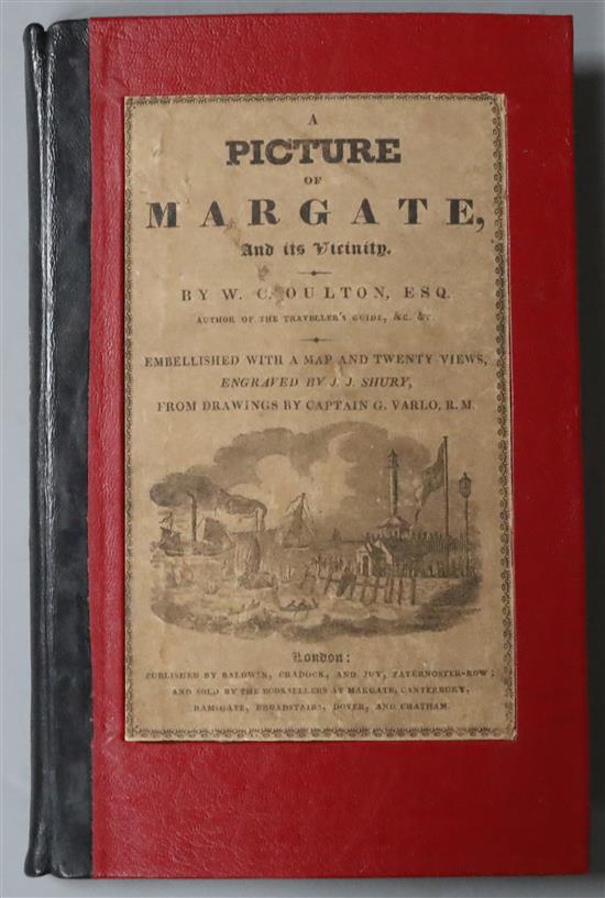MARGATE: Oulton, Walley Chamberlain - A Picture of Margate, and Its Vicinity, 1st edition, rebound red leather, black spine,